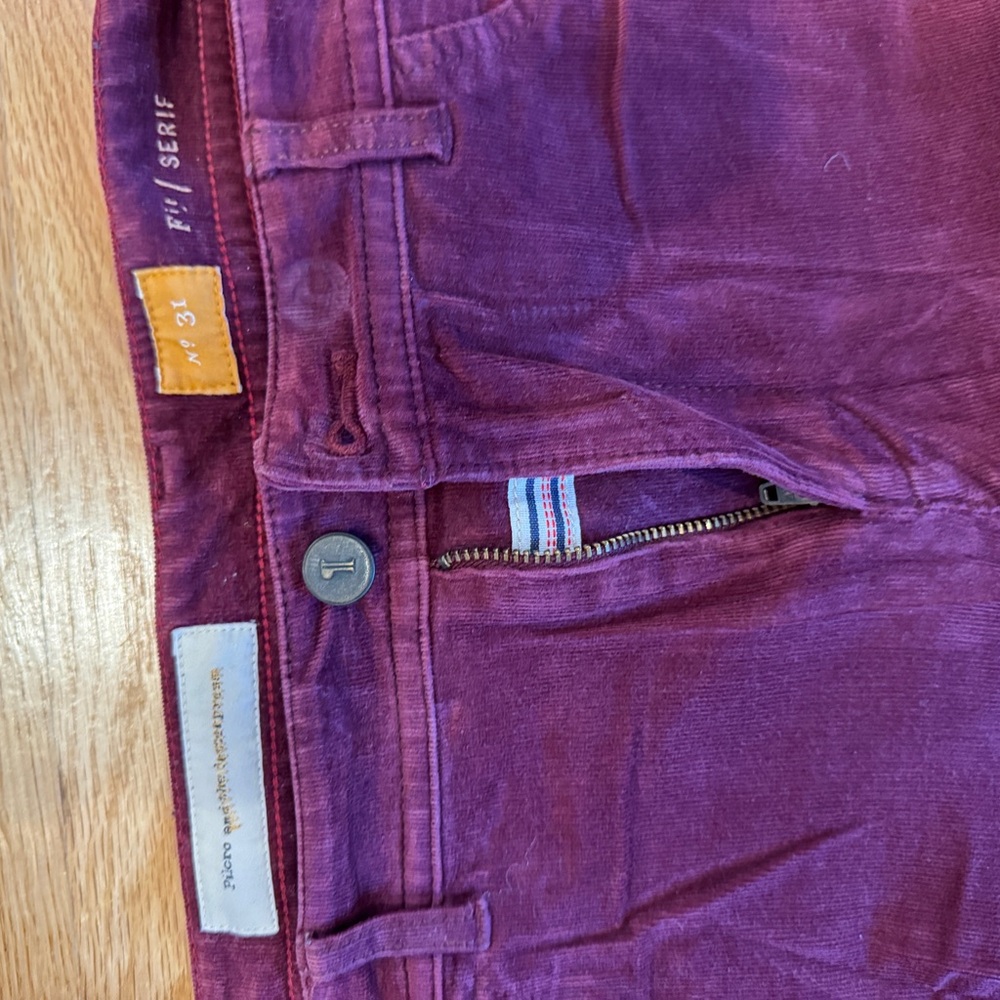 Serif Red Burgundy Corduroy Pants